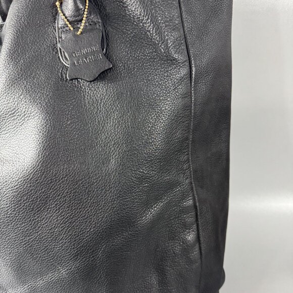 ILI New York Toronto Black Leather Large Tote Bag - Picture 3 of 14